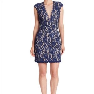 Back Cutout Lace Cocktail Dress